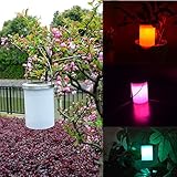 botrongホット新しいソーラーバケット形状LED吊り下げランプアウトドアシャンデリアGarden Hangingライト 12X9cm
