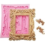 【Ever garden】 古典 フレーム シリコンモールド / 手作り 石鹸 / 樹脂 粘土 / レジン / シリコン モールド / 型 抜き型 / キット 道具