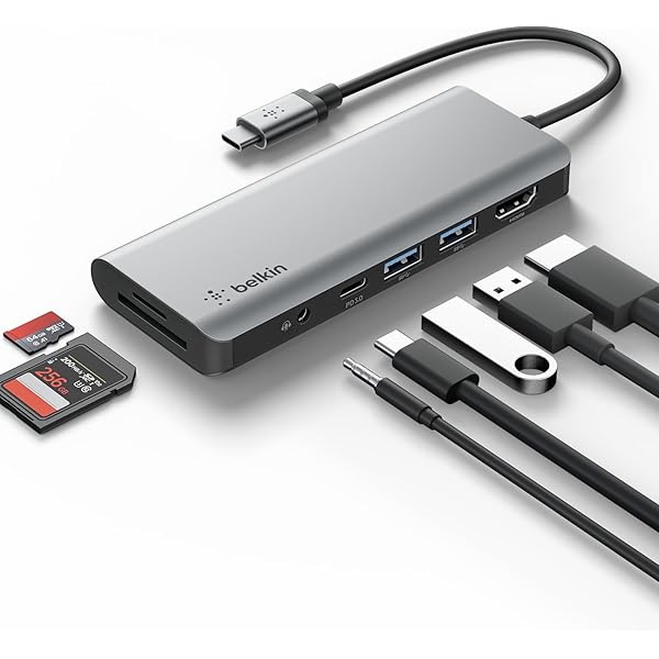 Amazon | Belkin USB-Cハブ 7イン1マルチポートドッキング