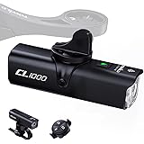 TOWILD CL1000 自転車 ライト 大容量4000mAh ロードバイク ライト USB-C充電式「ハンドバー上/下に取付可能＆リモコン制御可能」 自転車ヘッドライト 1000ルーメン 自転車フロントライト 5つ調光モード 高輝度IPX6防水 