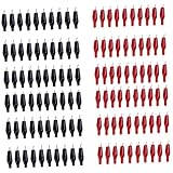 B Baosity ワニ口クリップ　電気試験クリップ　テストリード線用　赤＆黒　約100個 - L, 赤と黒