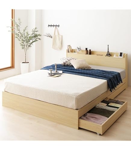 Amazon | 棚・コンセント付きフロアベッド【Skyline