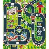 Road Playmat Toy , KidsカーペットPlaymat、Great for Playing with Cars andおもちゃ、子供教育Roadトラフィック再生mat- Learn a