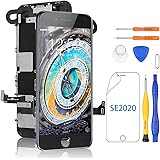 Yodoit iPhone SE2020 液晶パネル 画面交換 LCD フロントパネル 修理 キット デジタイザ スクリーン スピーカー カメラ 近接センサー 画面保護フィルム付き ブラック 4.7インチ