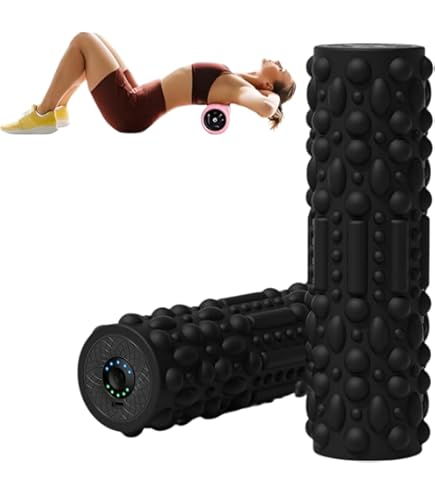 黒 COOBST 振動フォームローラー 電動フォームローラー 5段階強度切替 充電式 バッテリー内蔵 高耐久 EVAフォーム ソリッドコア フィットネス ヨガ スポーツ リカバリ キャリーバッグ付属 （黒） Amazon | COOBST 振動フォームローラー 電動フォームローラー 5段階