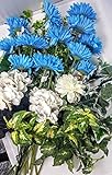Ashland 12ライトブルーGerber Daisies and MiscellaneousホワイトミックスBokay 50ドルの人工花メーカー希望小売価格+ +) + A Fewフリー不完全St