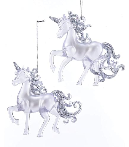 Amazon.co.jp: Kurt Adler 2個セット 4インチ 虹色 パステル