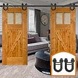 HomeDeco Hardware 吊りドア レール両開き トラック扉 建具 室内 ドア 12 FT (3.66メートル)