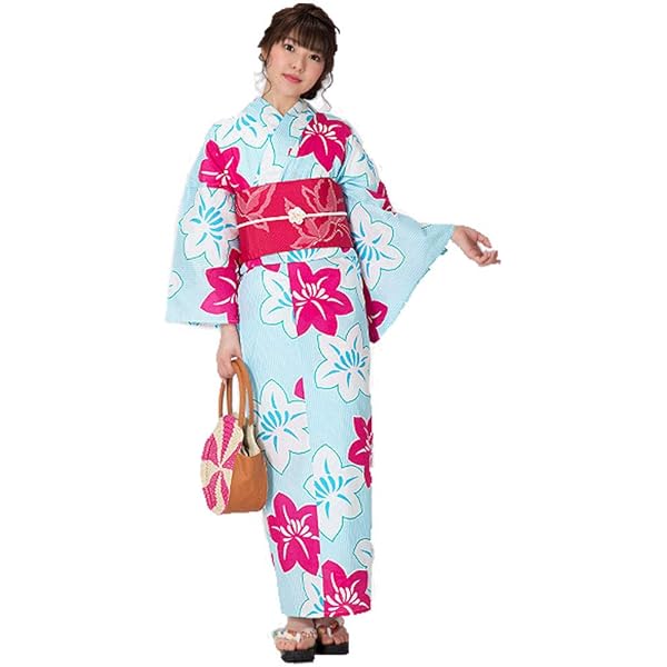 浴衣　新品　F Amazon | [KIMONOMACHI] 浴衣セット「薄ピンク 蔦と鳥」Fサイズ