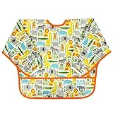 Bumkins Petit Collage Sleeved Bib, Safari Mix by Bumkins [並行輸入品]