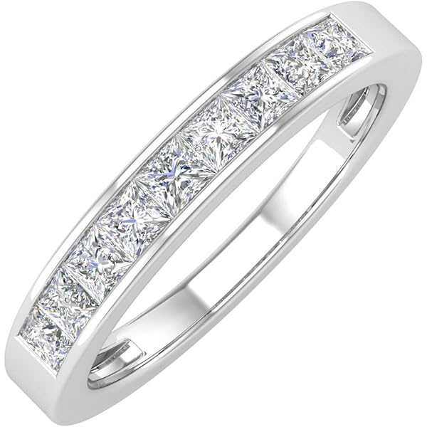 Amazon | 10 Kホワイトゴールドラウンドホワイトダイヤモンド0.33