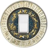 Rikki Knight RND-LSPROCK-97 Zodiac Clock at San Marco Square in Venice Round Single Rocker Light Swi