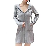 Coco Yuka 胸元 セクシー フレア ワンピース 七分袖 かわいい チャック レディース ブラック L カジュアルワンピース 通販