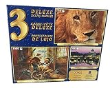 Sure-Lox 3 Deluxe Jigsaw Puzzles: Vatican, Italy, African Lion and You Play Goalie by Sure-Lox [並行輸入
