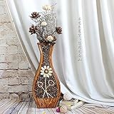 BAGEHUA インドネシア籐工芸品花瓶花瓶籐花瓶花瓶の花花着陸シミュレーションホーム家具装飾装飾壺高 80 cm