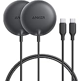 Anker Zolo Wireless Charger (Magnetic, Pad) 2個セット ブラック Qi2対応 マグネット式 ワイヤレス充電/ワイヤレス出力 iPhone MagSafe対応 iPhone 16 / 16 Pro / 16 