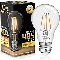 Amazon | 共同照明 LED電球 E26 クリアタイプ フィラメント型 40W形