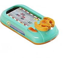 Amazon.co.jp: Quxxuol子供用レーシングゲーム機、 ハンドル付き