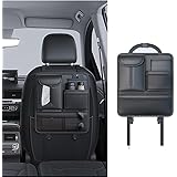 AUSTYLCO シートバックポケット 車 収納ポケット 車用シートバック 後部座席収納バッグ 車内収納袋 助手席収納ボックス ウォーターカップホルダー ティッシュボックス 多機能収納袋 フック付き 車用品