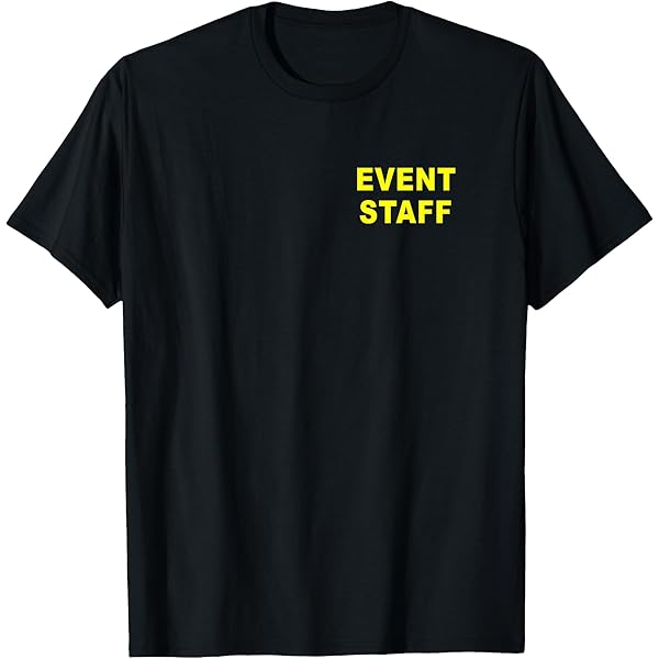 Amazon | スタッフ社員 イベントスタッフ(表裏) 黄文字 Tシャツ