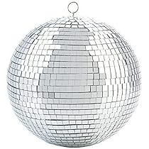 Amazon.co.jp: ミラーボールぶら下げディスコの照明ボール15cm銀