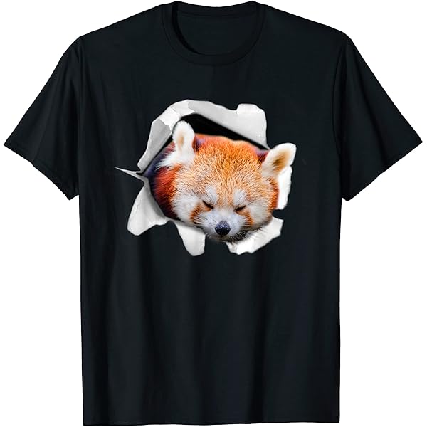 Amazon.co.jp: Funny T-Shirt, Red Panda, Men's, Animal Goods