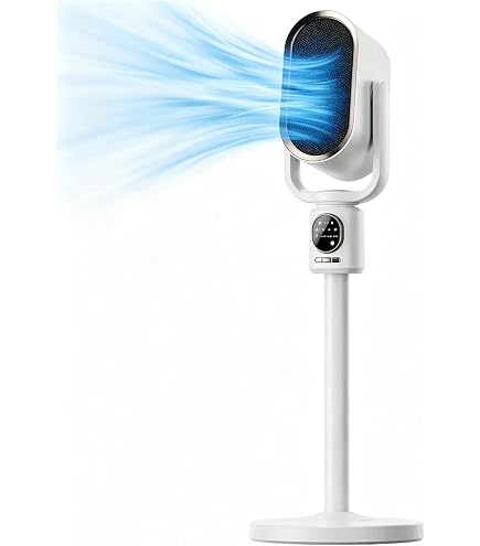 Amazon | セラミックヒーター 小型 冷暖兼用 電気ヒーター 暖風機 卓上
