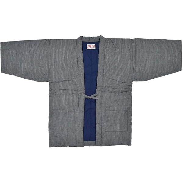 DANJI JAPAN 丹前 Amazon | 半纏 丹前・Lサイズ 紺地・浜松産・tz-77 （丹前帯付