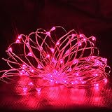 Battery Operated String Lights ,Morecoo 9.8ft/3M 60LEDs Super Bright Silver Wire Lights, Waterproof 