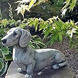 Syolin ダックスフンド像 ガーデン装飾 - 庭の犬の像 庭の芝生の樹脂犬の彫刻 屋外屋内装飾 芝生の庭の置物 犬の像 犬愛好家への犬の記念ギフト (ダックスフント)
