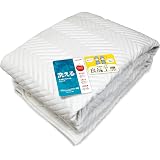 【ホテル仕様 日本製】安眠工場 ウォッシャブル敷きパッド ベッドパッド (シングル/ナチュラル) 厚手 綿