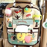 Hippyt シートバックポケット 車用 収納ポケット 後部座席 収納バッグ 車 小物 カップホルダー、雑誌のストレージ、多機能車の収納袋 キノコ