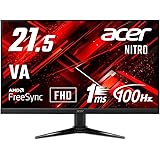 日本エイサー 【Amazon.co.jp限定】 Acer Nitro ゲーミングモニター 21.5インチ VA 非光沢 フルHD 100Hz 1ms(VRB) HDMI ミニD-Sub15 VESAマウント対応 スピーカー内蔵 ヘッドホン端子 AMD