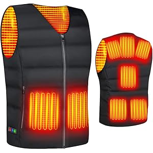 2020最新型 電熱ベスト ヒートベスト 加熱ベスト ヒートジャケット 加熱服 ダウンジャケット 8つの発熱エリア 3段…