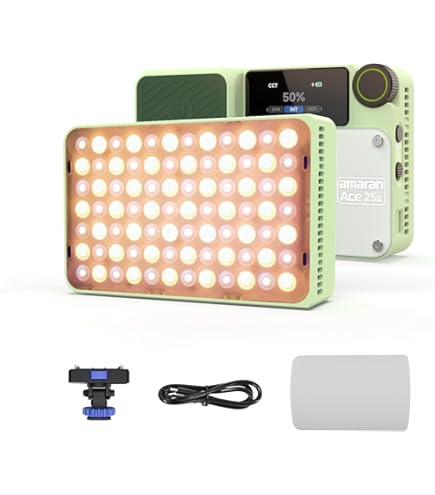 未使用品　amaran Ace 25C 25W RGB小型撮影ライト Amazon.com : amaran Ace 25c Video Light,25w RGB Portable Light for