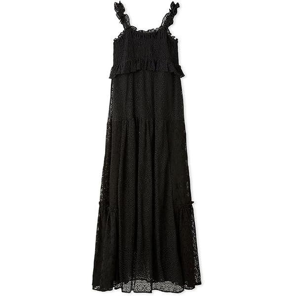 Amazon.co.jp: シアージャカードフリルリボンワンピース