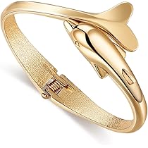 Amazon.co.jp: ODETOJOY イルカブレスレット 女性用 18Kゴールド