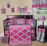 SISI Baby Bedding - (Purple) Zebra Princess 15 PCS Girl Crib Nursery Bedding Set by Sisi