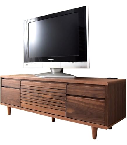 Amazon.co.jp: タンスのゲン テレビ台 幅150cm 完成品 天然木 スロー