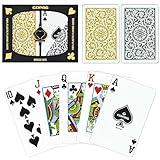 Copag 1546 Regular Size Bridge Index Playing Cards (Black Gold Setup) [並行輸入品]
