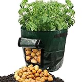 Zyurong　プランター フェルト　栽培バッグ　植物成長鉢　 通気性 防水性 じゃがいも用　朝顔　タロイモ　いちご　花　観葉植物　室内栽培用　園芸用 ガーデン 苗バッグ ルートバッグ 植え袋　34 