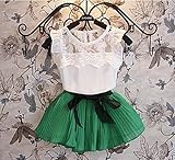 レースバージンスーツ外国貿易子供服卸売夏の子供のスカートは夏の子供の半袖に合う