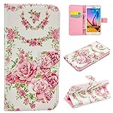 UNEXTATI Galaxy S6 Edge Plus 用 ケース PU レザー 手帳型ケース カバー 液晶保護 カード収納 スタンド機能 Samsung Galaxy S6 Edge Plus 対