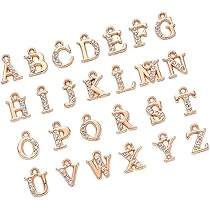 14Kゴールドアルファベットチャーム A-Z ネックレスやブレスレットに Amazon.co.jp: [Harilla] アルファベット チャーム イニシャル