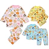 (サックス/95cm)ベビー服 男の子 女の子 パジャマ 長袖 アンパンマン 上下組 フリース 後ろマチ 総柄 男児 女児 ベビー