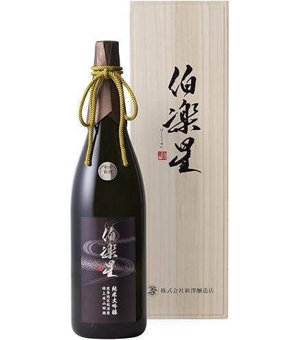 Amazon.co.jp: 伯楽星 純米大吟醸 金箔酒 2025干支ボトル 1800ml【2023