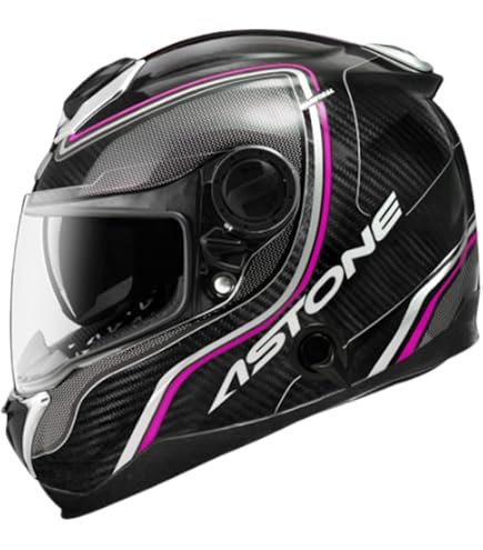 Amazon.co.jp: バイク用カーボンフルフェイスヘルメット ASTONE GT