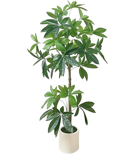 Amazon｜パキラ フェイクグリーン・人工観葉植物・大型150cm・お手入れ