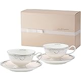 NARUMI(ナルミ) カップ ソーサー セット ジルスチュアート(JILL STUART) 200cc 2客セット ティー コーヒー 兼用 日本製 51852-23116