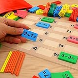 RaiFu 積み木　子供　算術玩具　 ドミノ倒し　ビルディング　ブロック　加算と減算　すうじ盤　数学　認知　教育　おもちゃ　ギフト